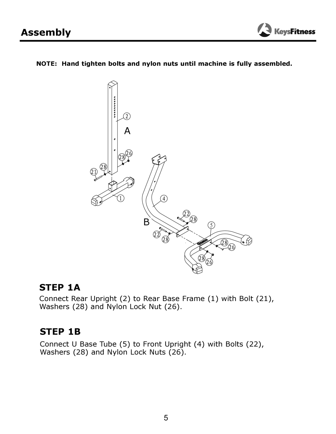 Keys Fitness KF-RC owner manual Assembly 