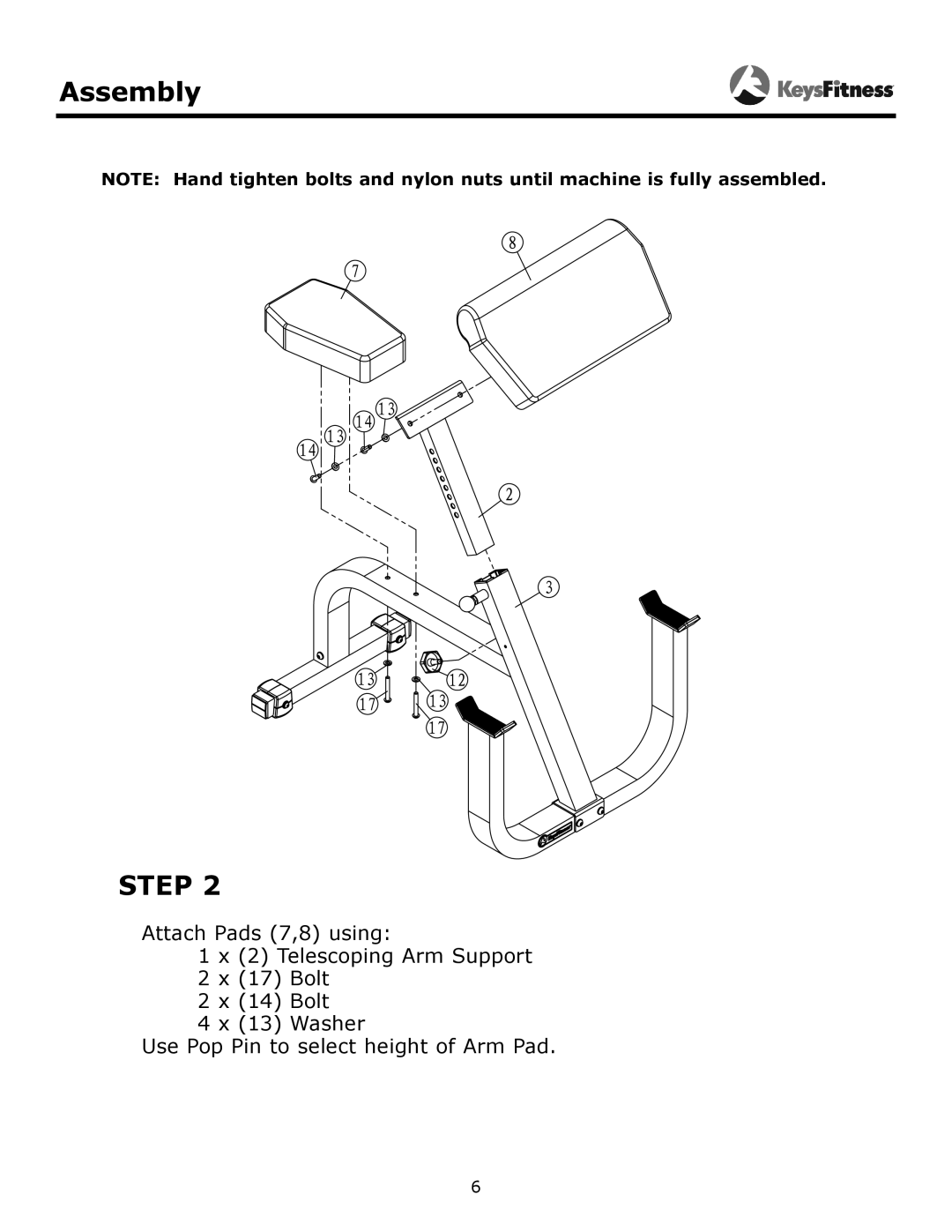 Keys Fitness KF-SPC owner manual Step 