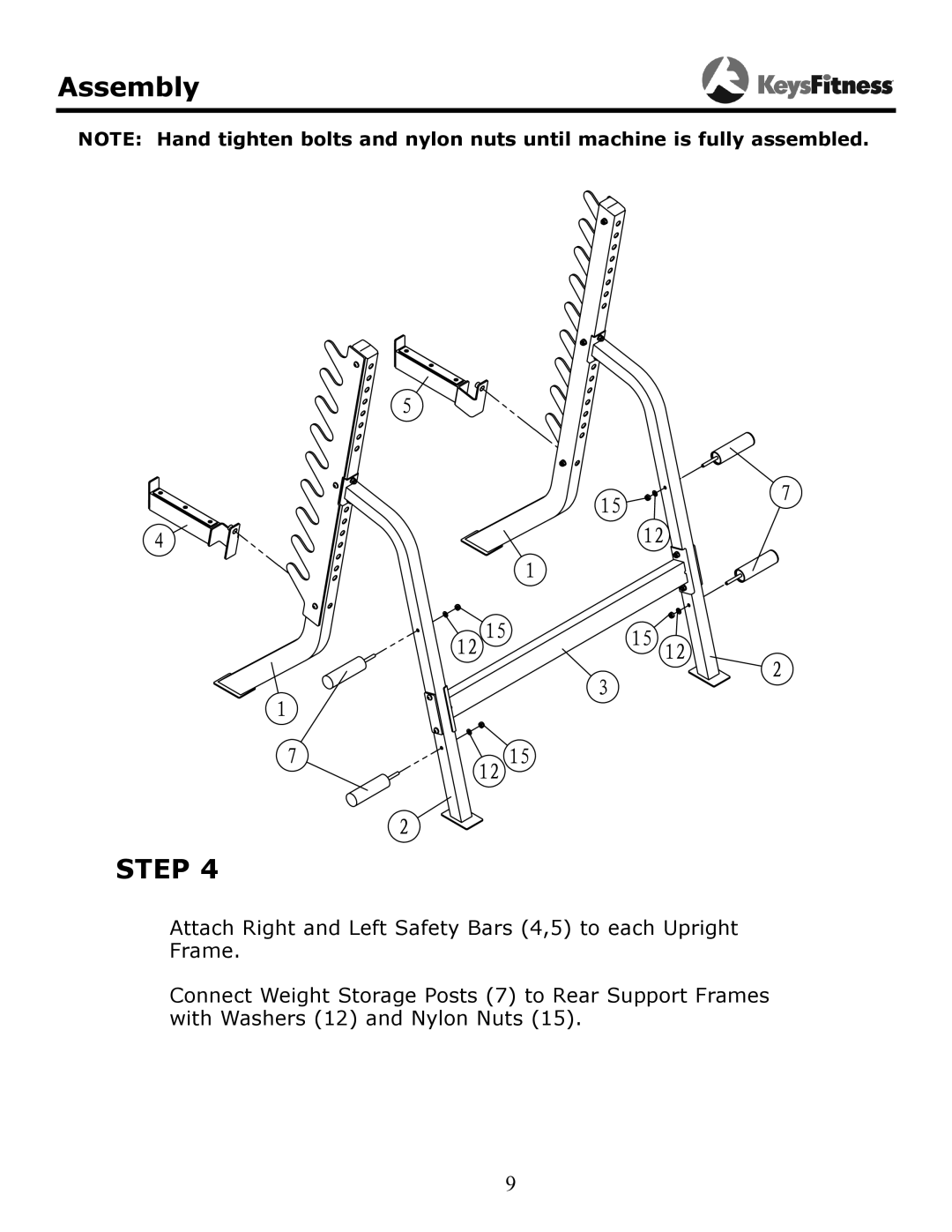 Keys Fitness KF-SS owner manual Step 