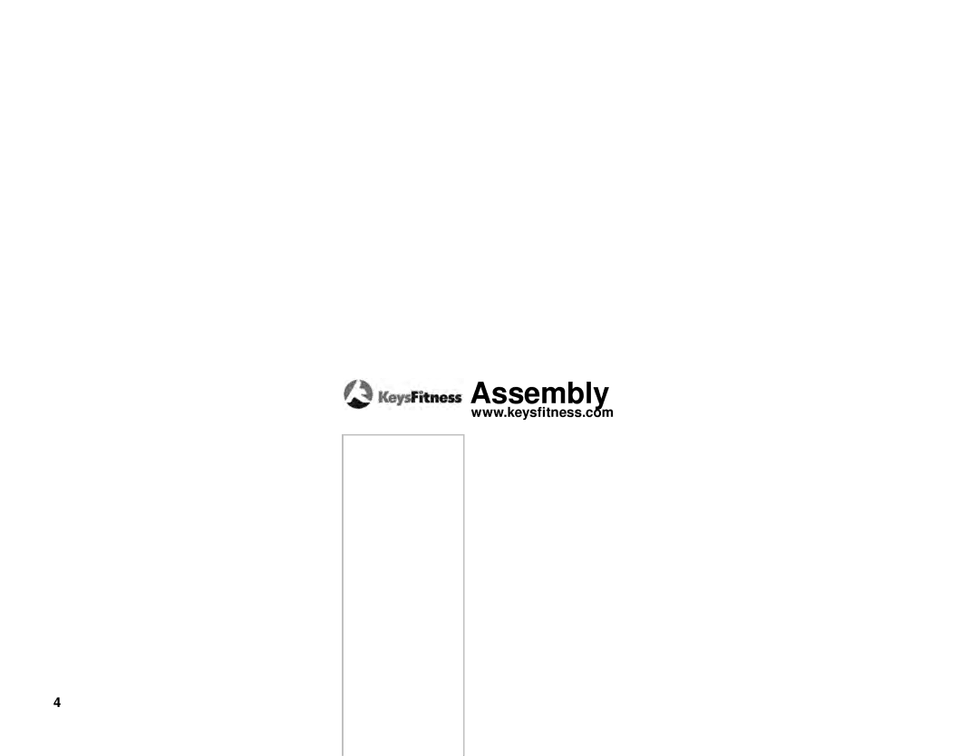 Keys Fitness KF-T4-0 owner manual Assembly 