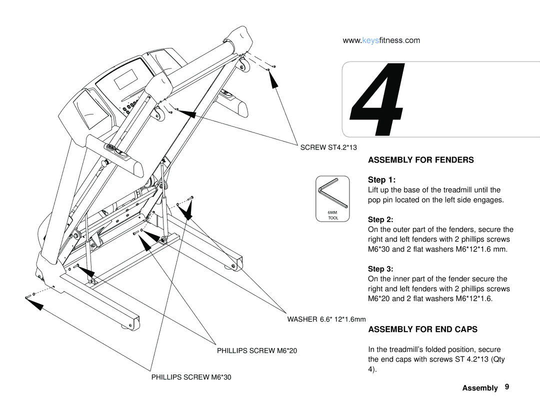 Keys Fitness KF-T6.0 owner manual Step 