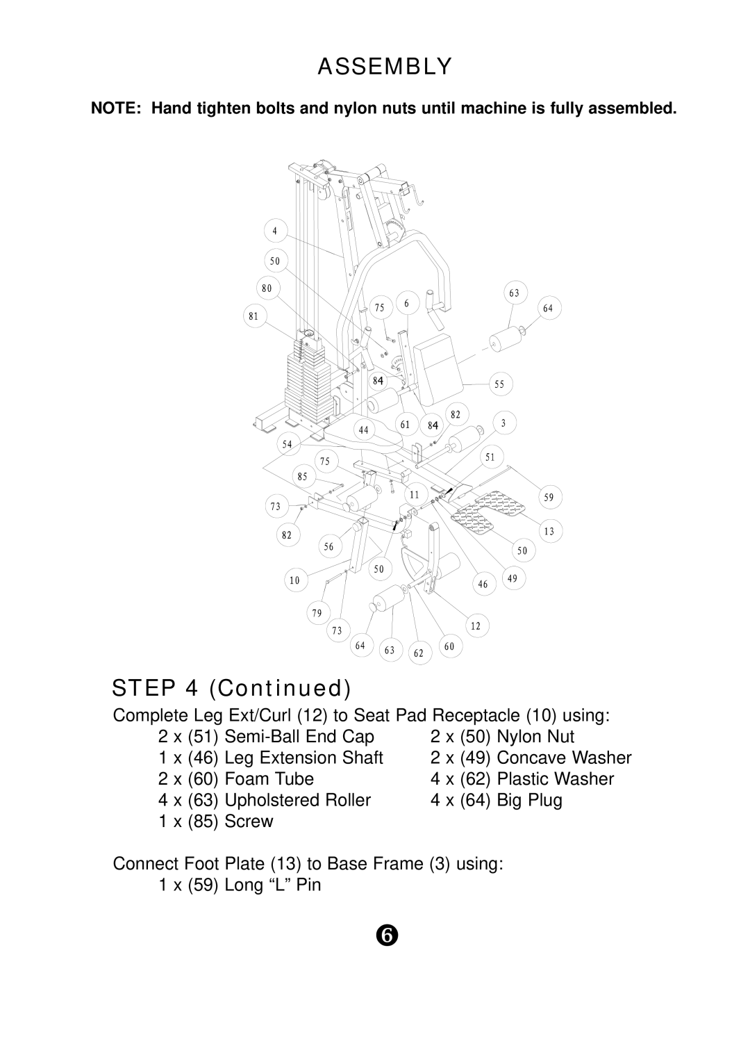 Keys Fitness KPS-1500 manual Step 