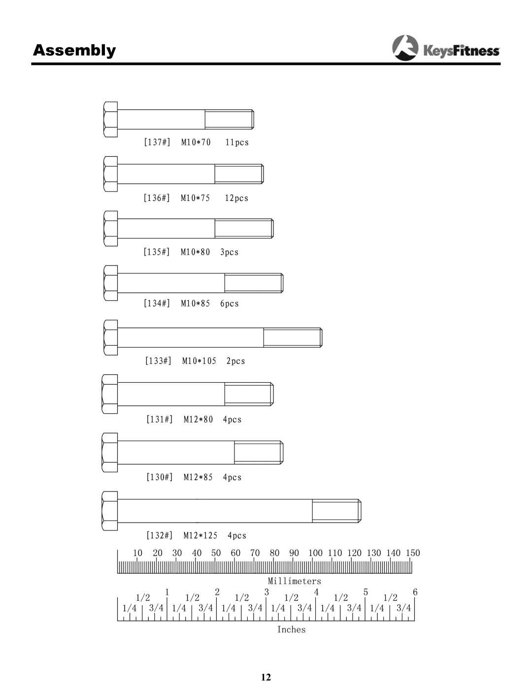 Keys Fitness KPS-2050 owner manual Assembly 