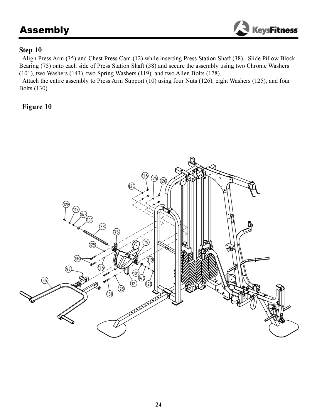 Keys Fitness KPS-2050 owner manual Assembly 