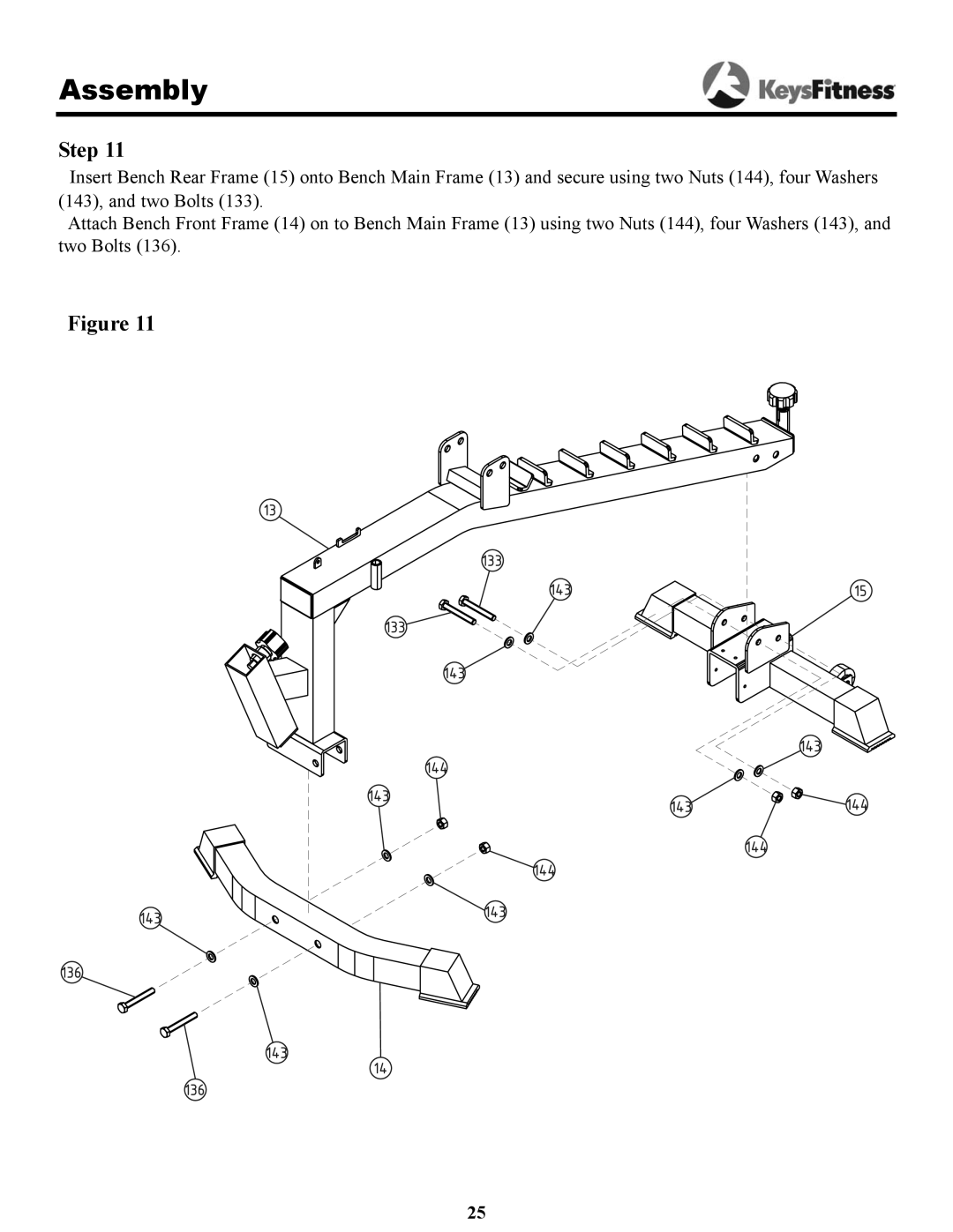 Keys Fitness KPS-2050 owner manual Assembly 