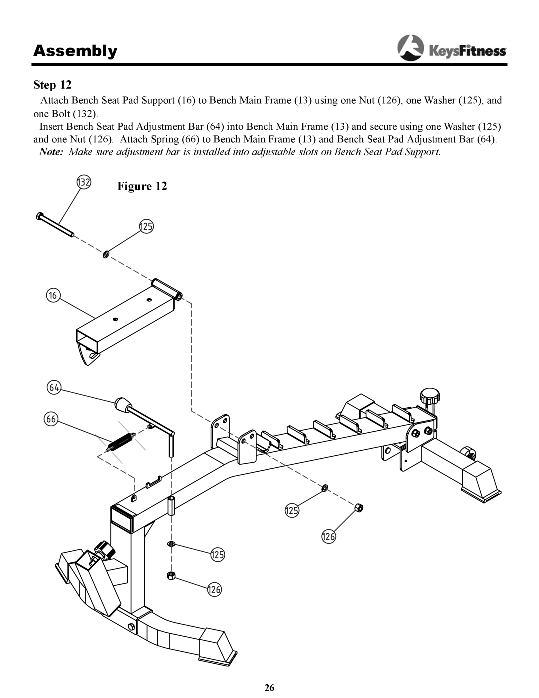 Keys Fitness KPS-2050 owner manual Assembly 