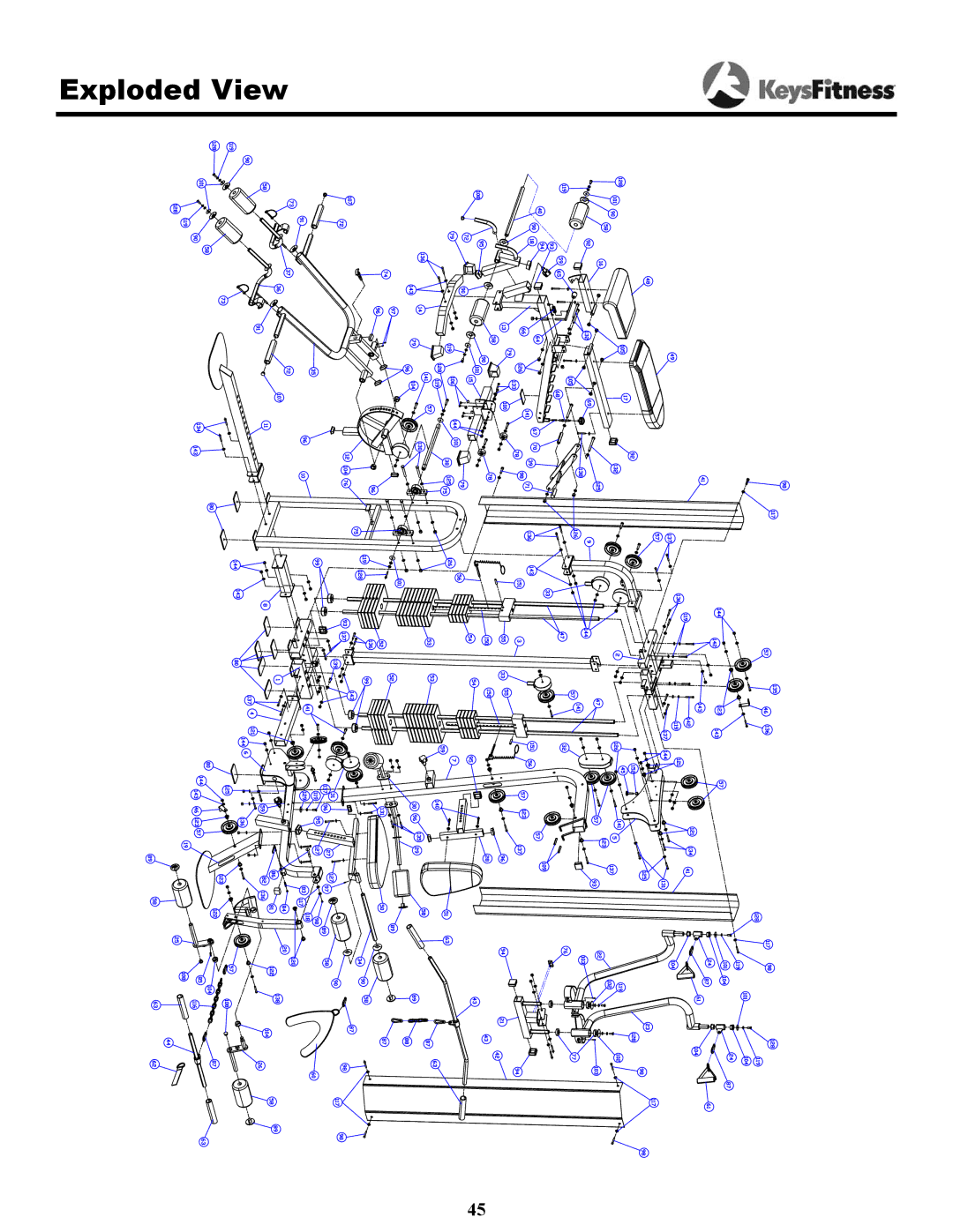 Keys Fitness KPS-2050 owner manual Exploded View 