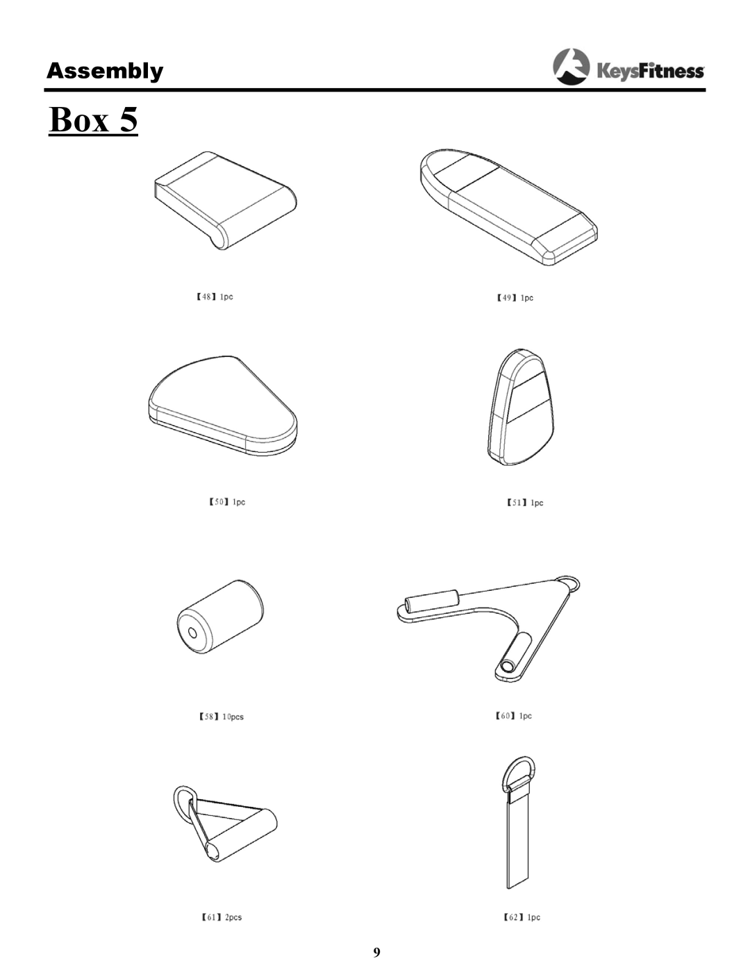 Keys Fitness KPS-2050 owner manual Box 