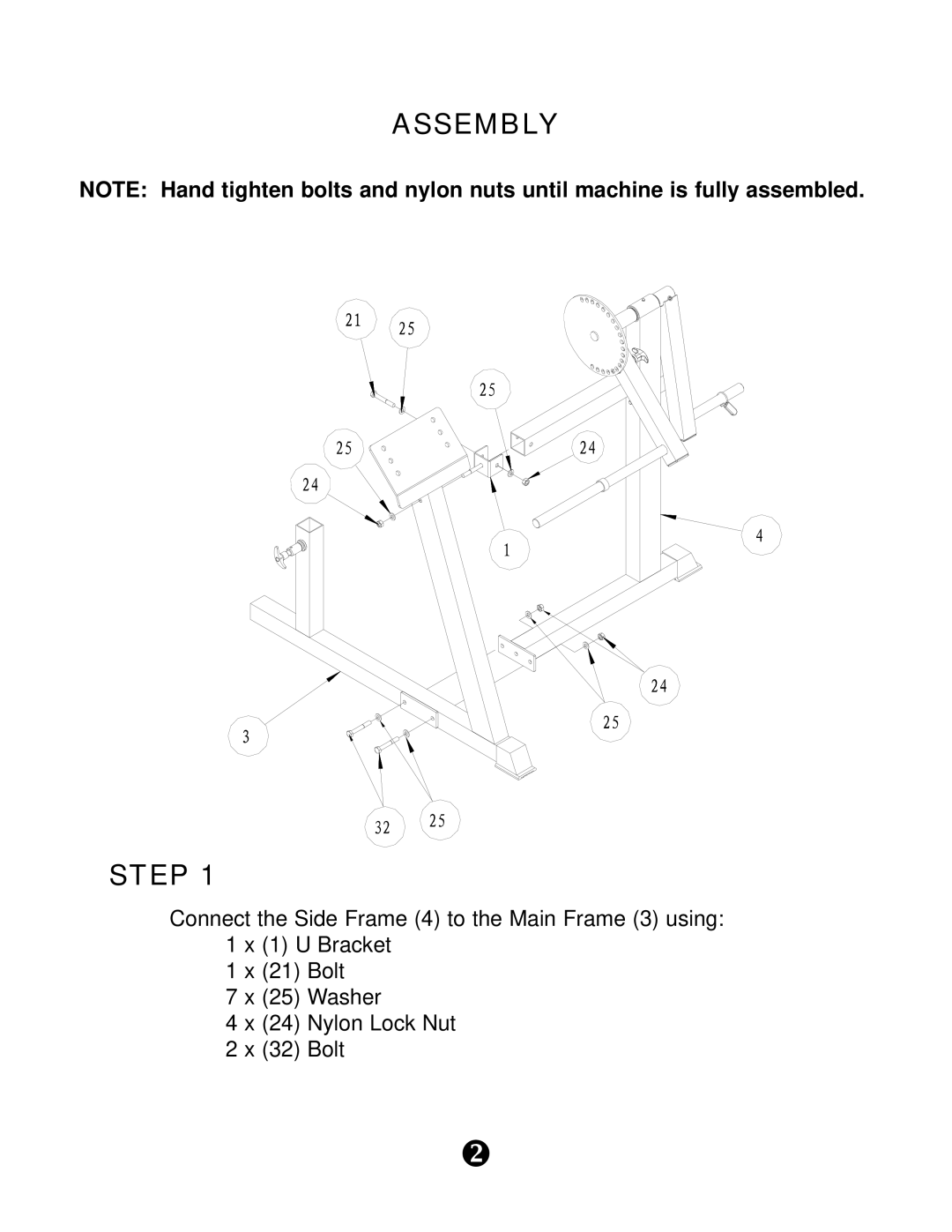 Keys Fitness KPS-BTM manual Assembly Step 