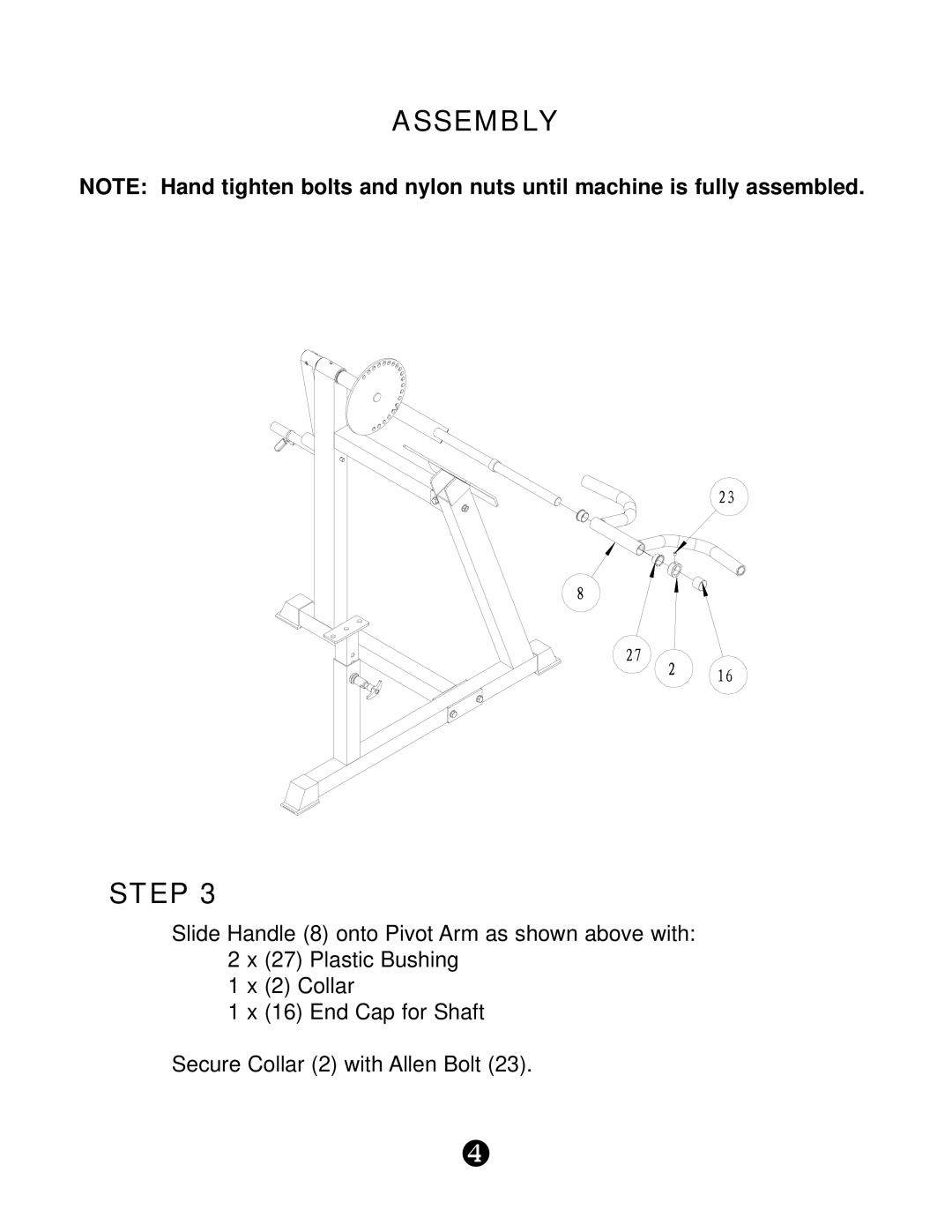 Keys Fitness KPS-BTM manual Assembly Step 