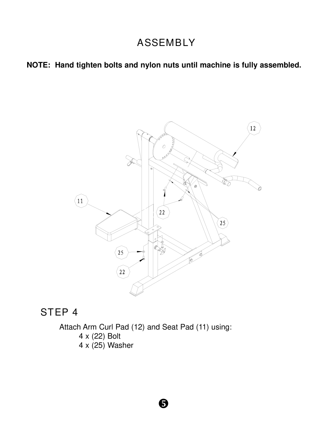 Keys Fitness KPS-BTM manual Assembly Step 