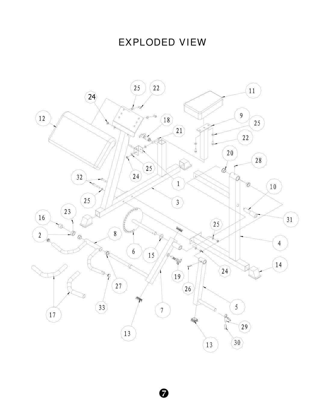 Keys Fitness KPS-BTM manual Exploded View 