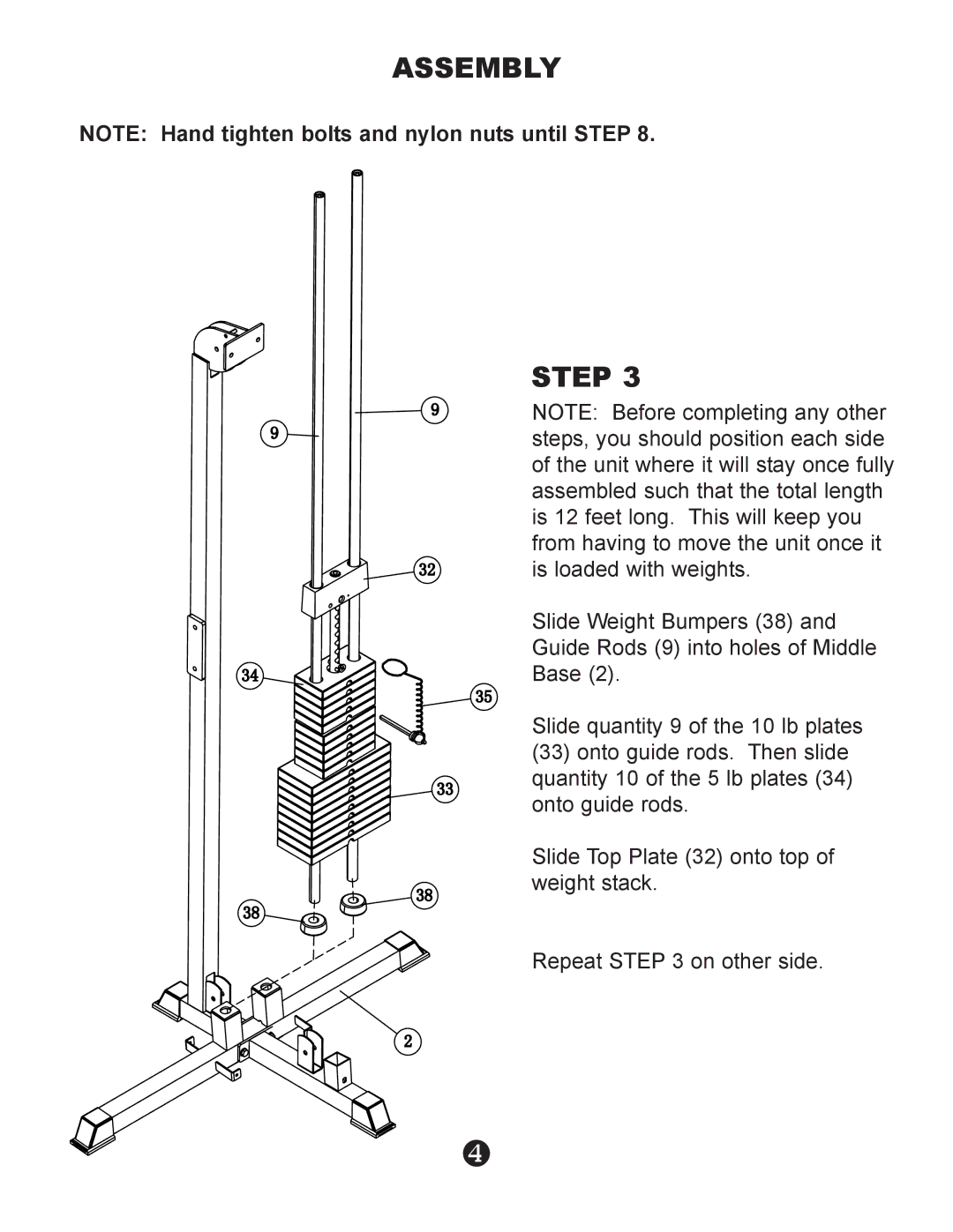 Keys Fitness KPS-CC owner manual Assembly Step 