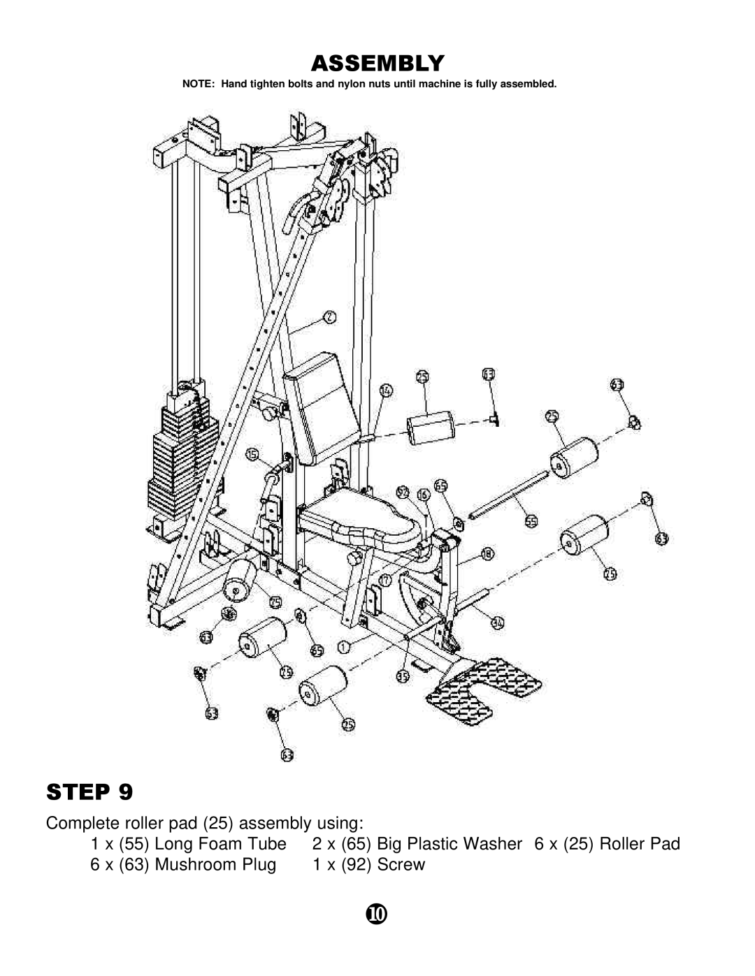 Keys Fitness KPS-CG owner manual Assembly Step 