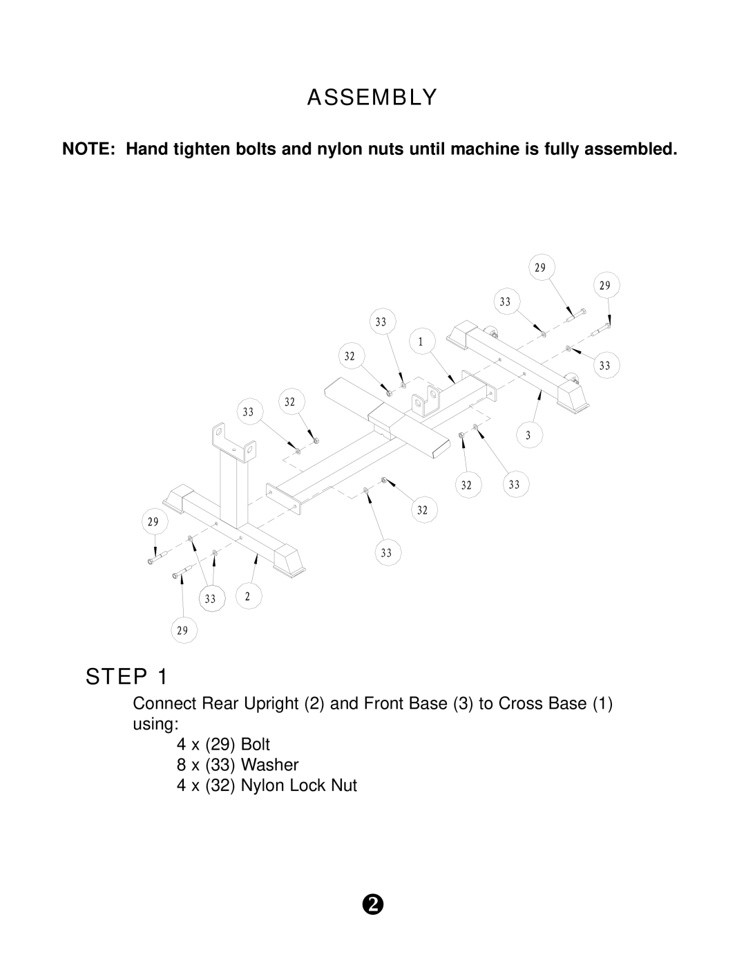 Keys Fitness KPS-CR manual Assembly Step 