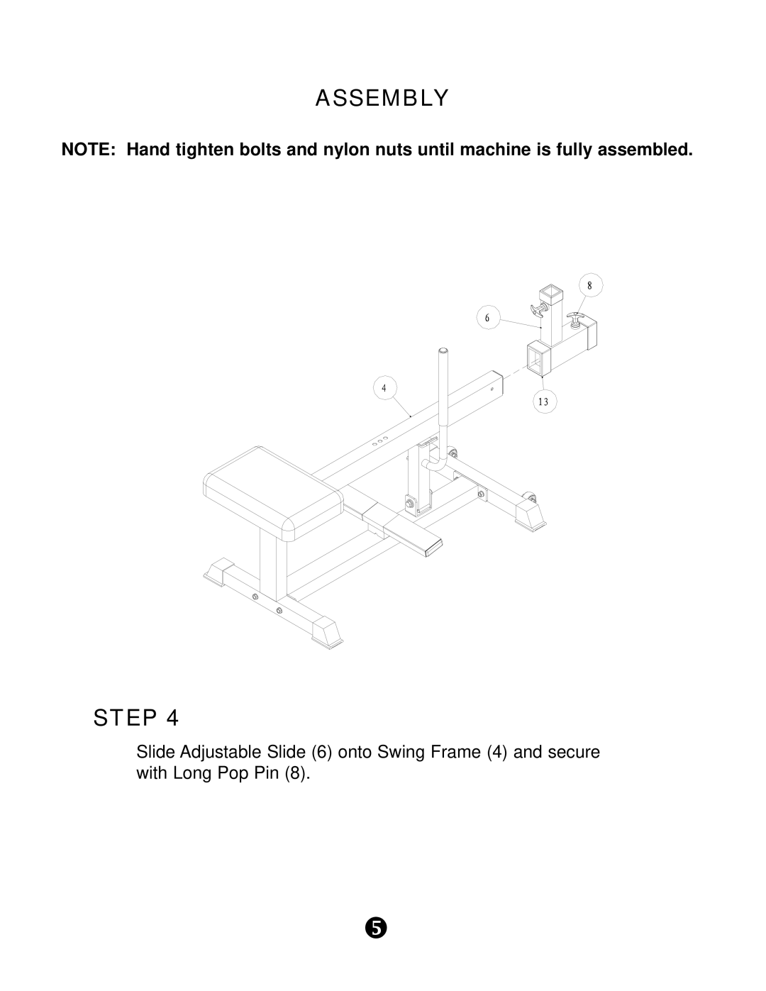 Keys Fitness KPS-CR manual Assembly Step 