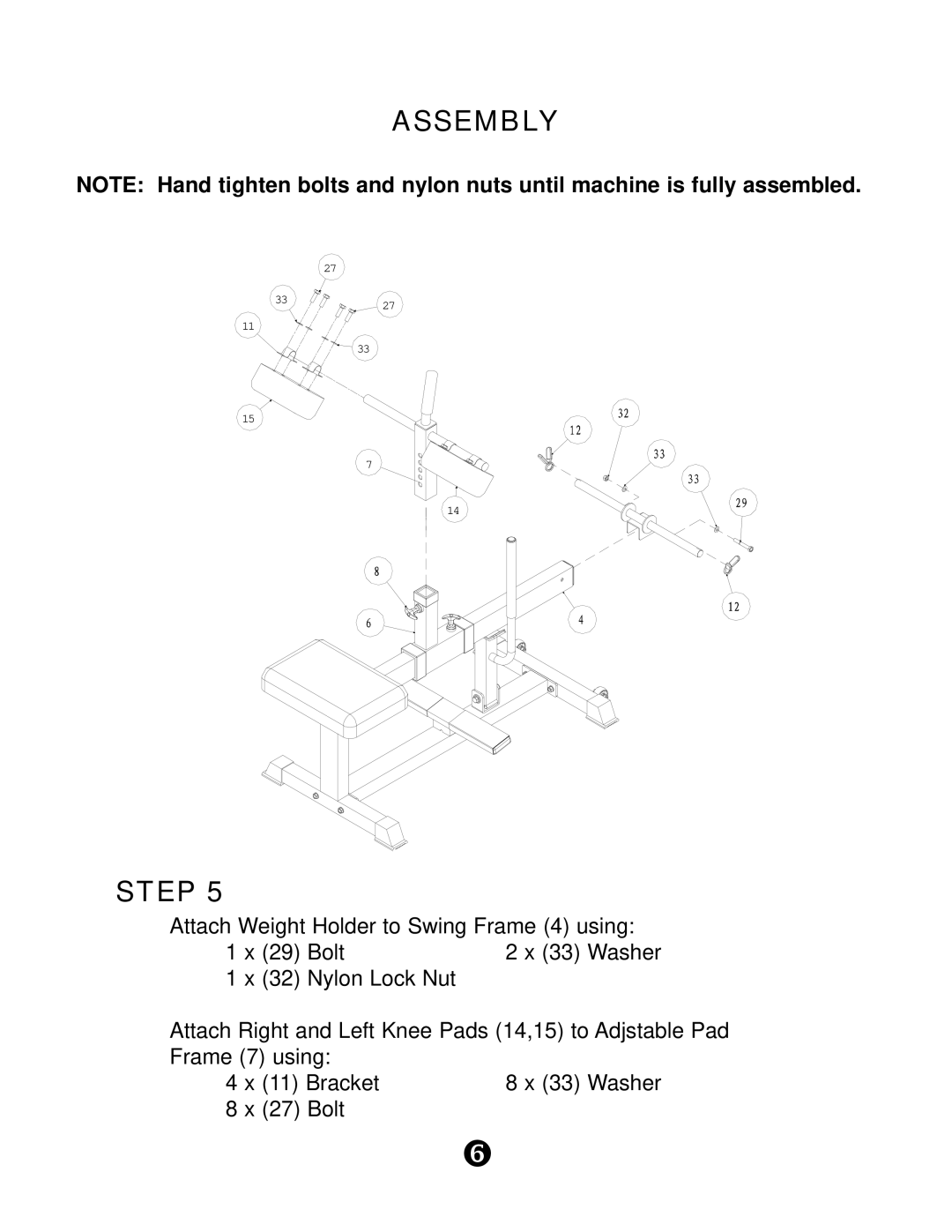 Keys Fitness KPS-CR manual Assembly Step 