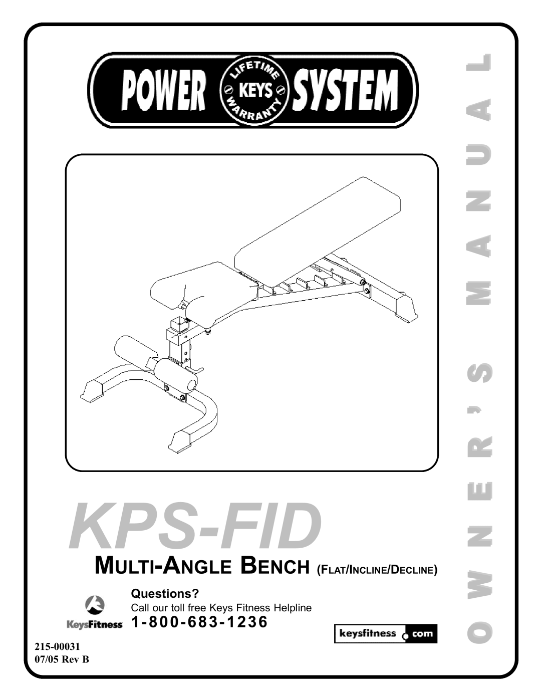 Keys Fitness KPS-FID manual Kps-Fid 