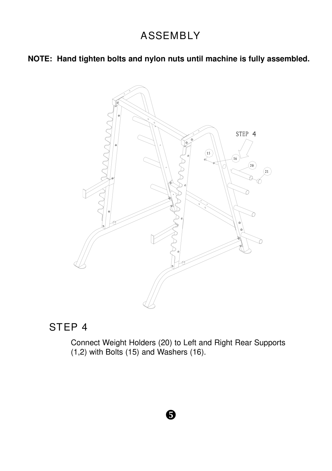 Keys Fitness KPS-HC manual Assembly Step 