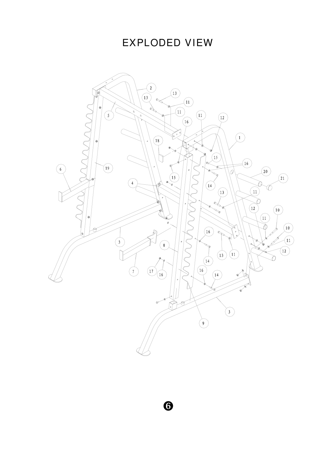 Keys Fitness KPS-HC manual Exploded View 