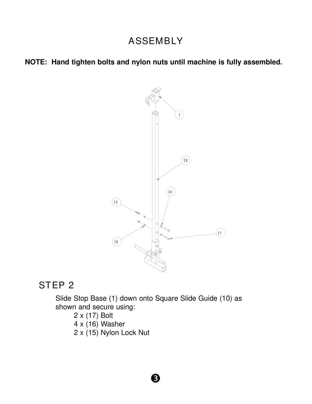 Keys Fitness KPS-LATA manual Assembly Step 