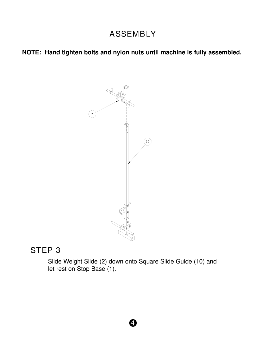 Keys Fitness KPS-LATA manual Assembly Step 