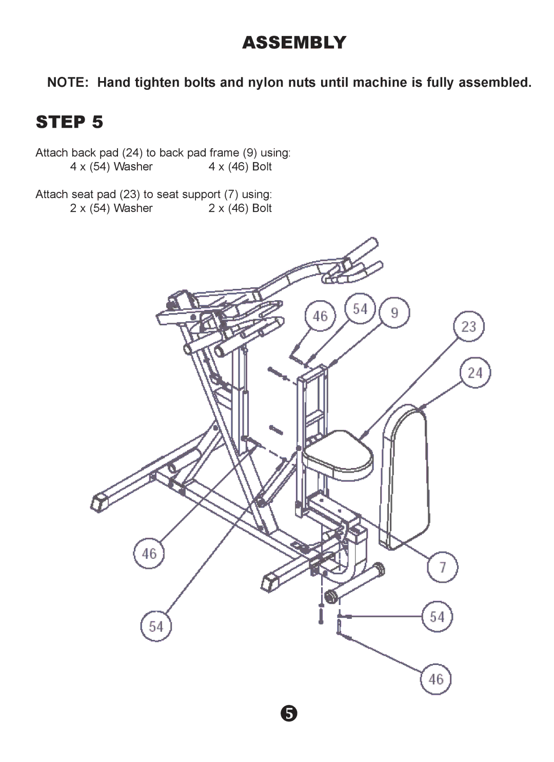 Keys Fitness KPS-LCS owner manual Assembly Step 