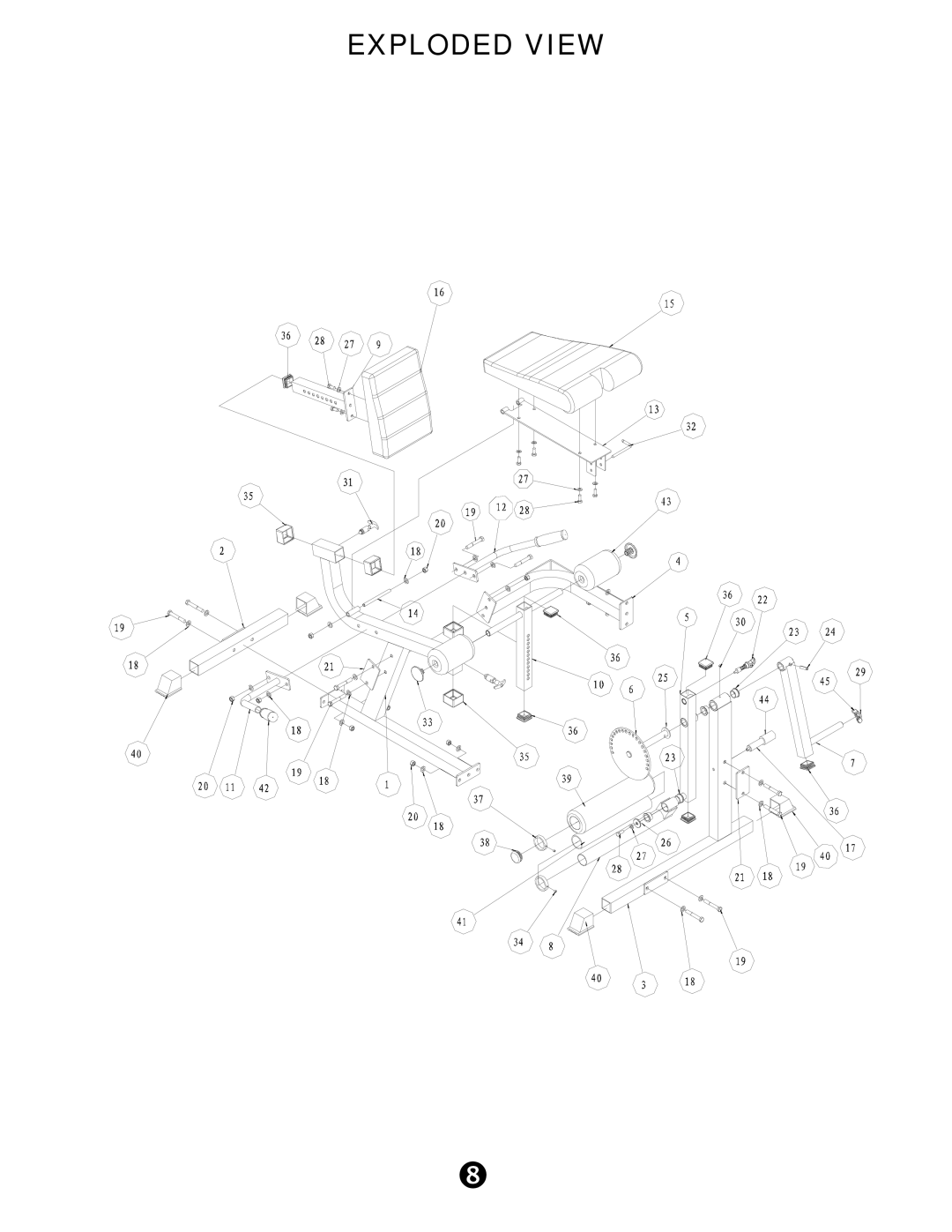 Keys Fitness KPS-LEGM manual Exploded View 