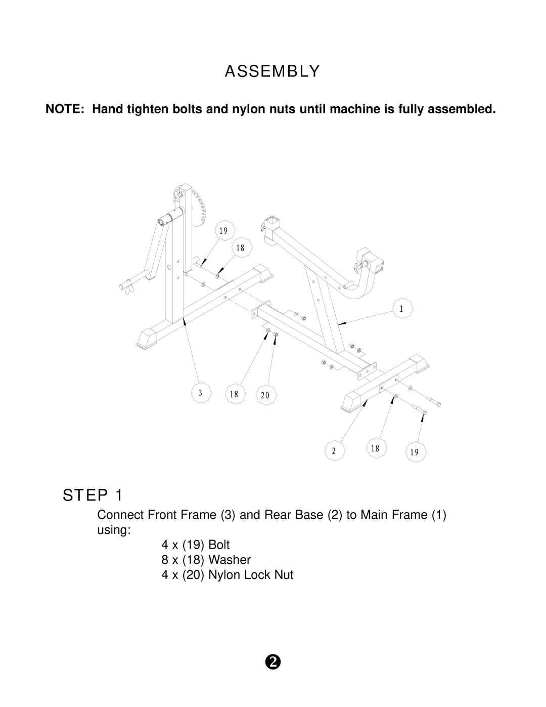 Keys Fitness KPS-LEGM manual Assembly Step 