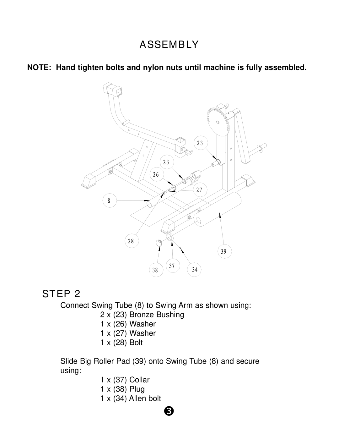 Keys Fitness KPS-LEGM manual Assembly Step 