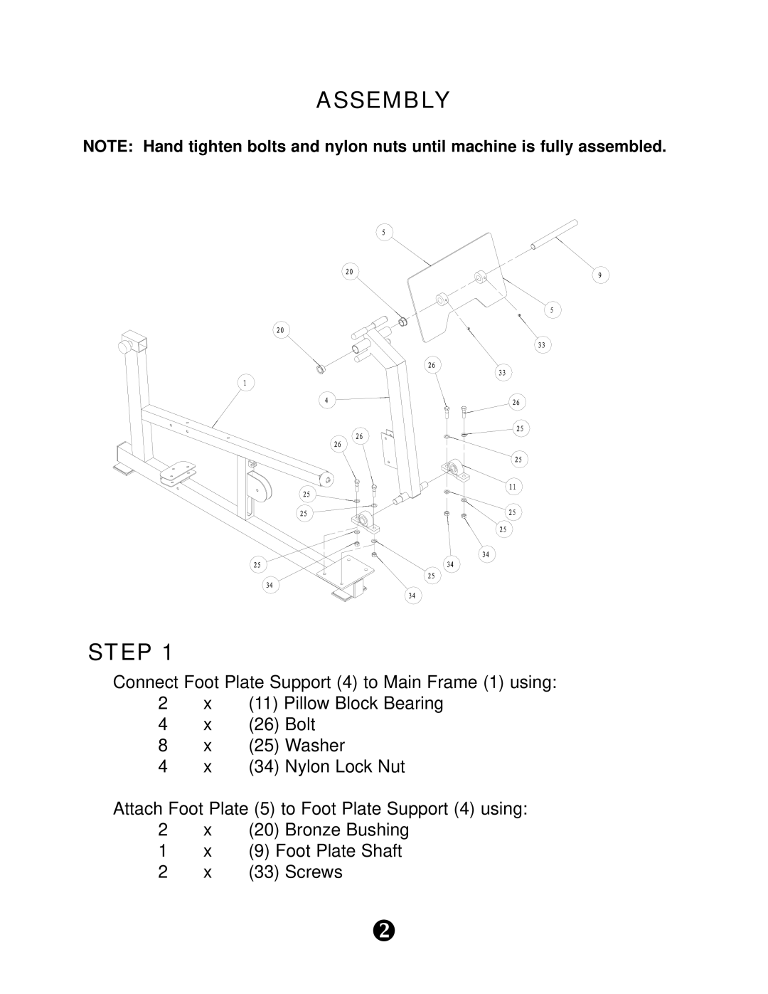 Keys Fitness KPS-LP1 manual Assembly Step 