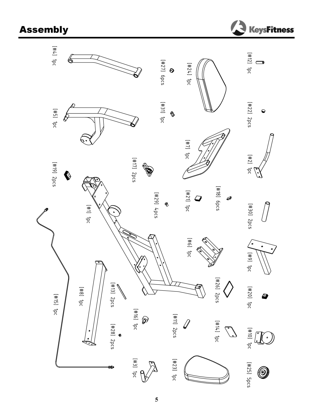 Keys Fitness KPS-LP2 owner manual Assembly 