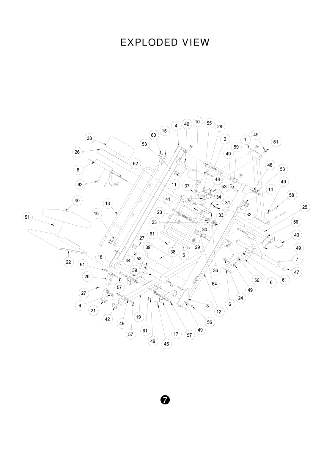 Keys Fitness KPS-LPHS manual Exploded View 