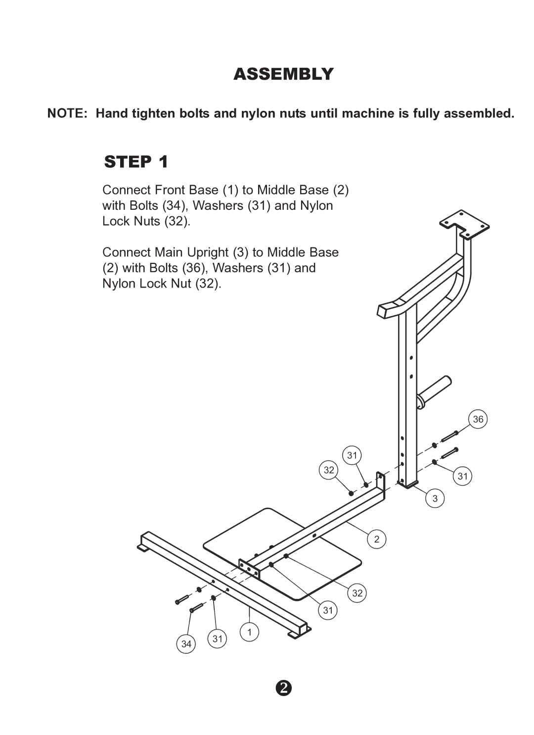 Keys Fitness KPS-LS owner manual Assembly Step 