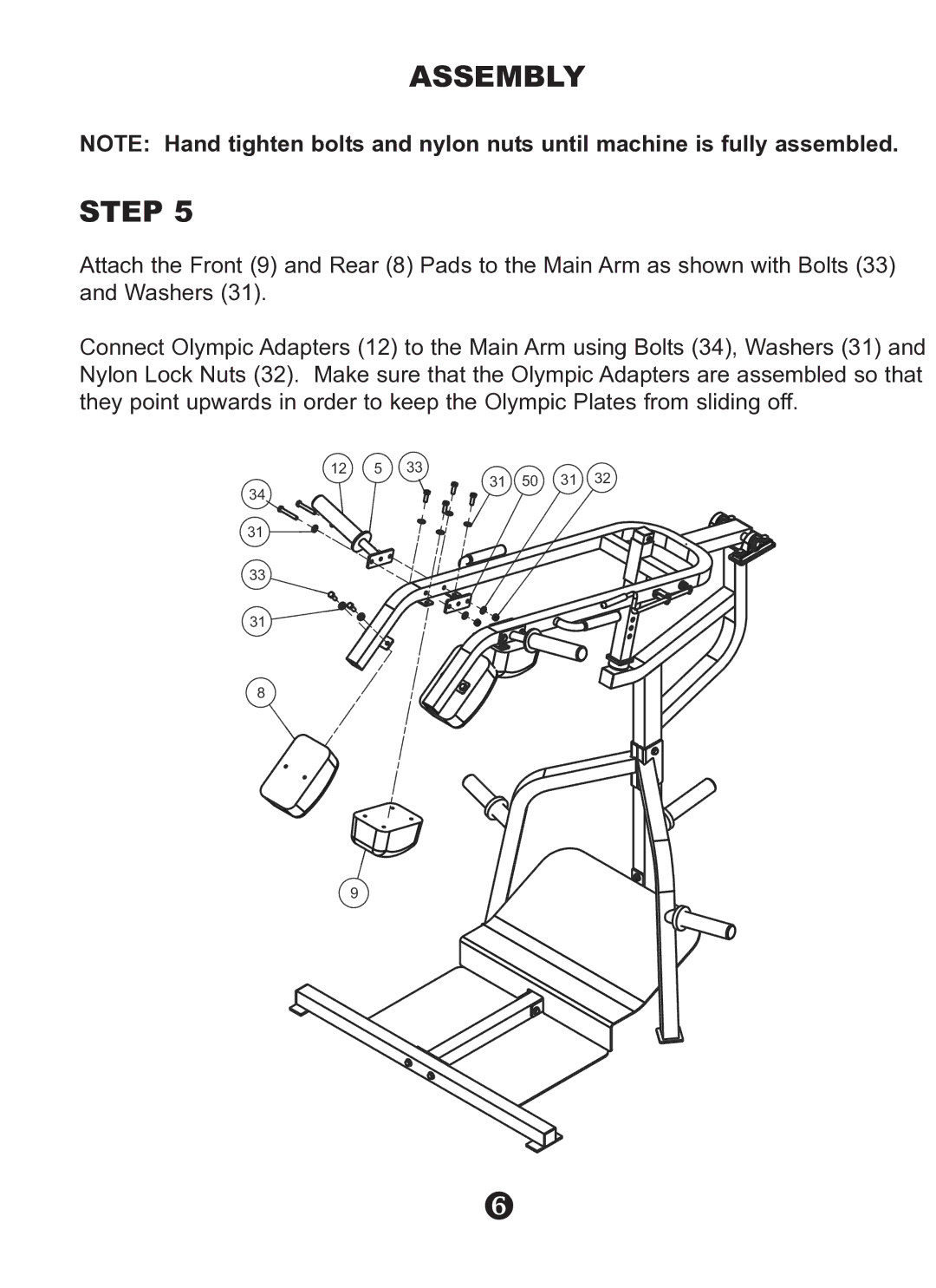 Keys Fitness KPS-LS owner manual 12 5 31 50 31 