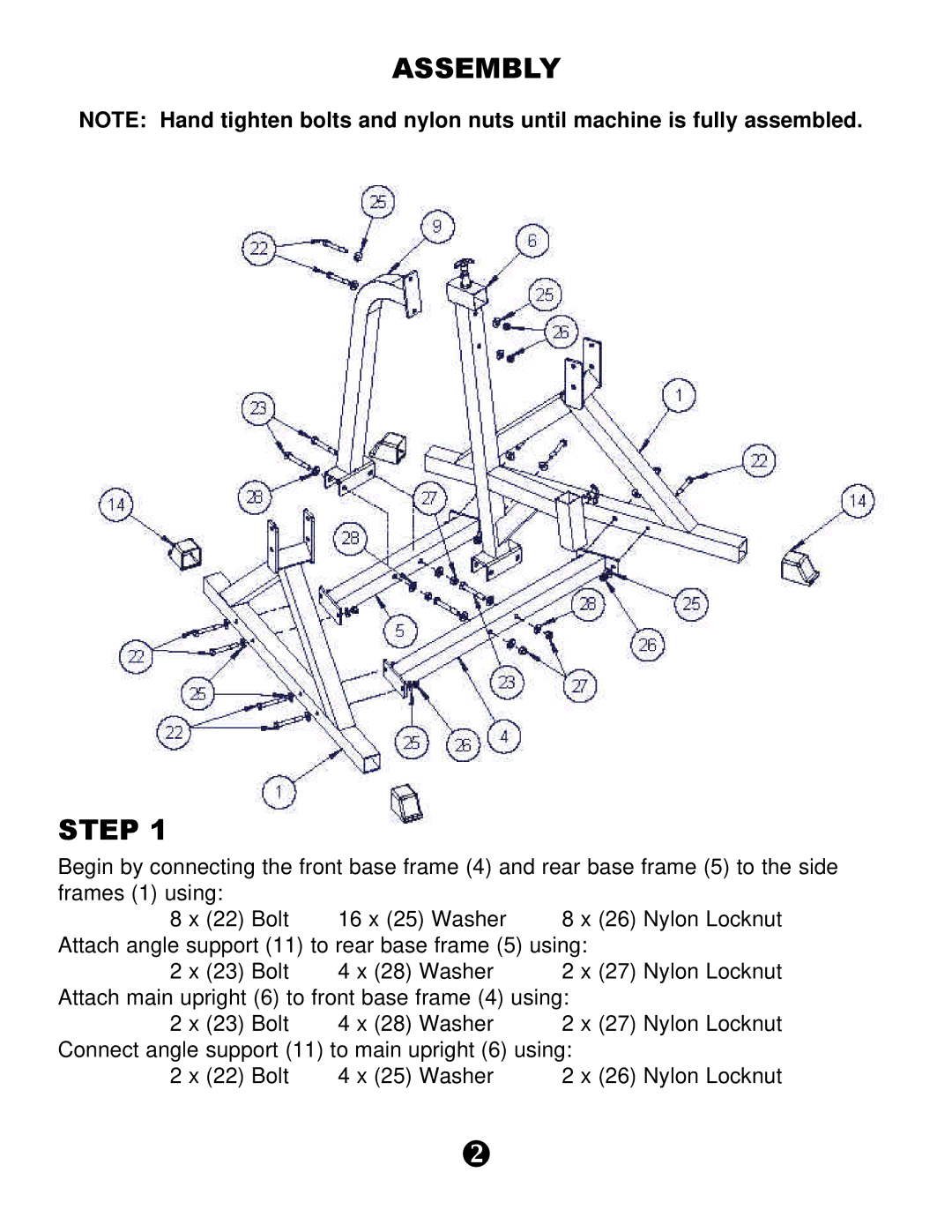 Keys Fitness KPS-LSR owner manual Assembly Step 