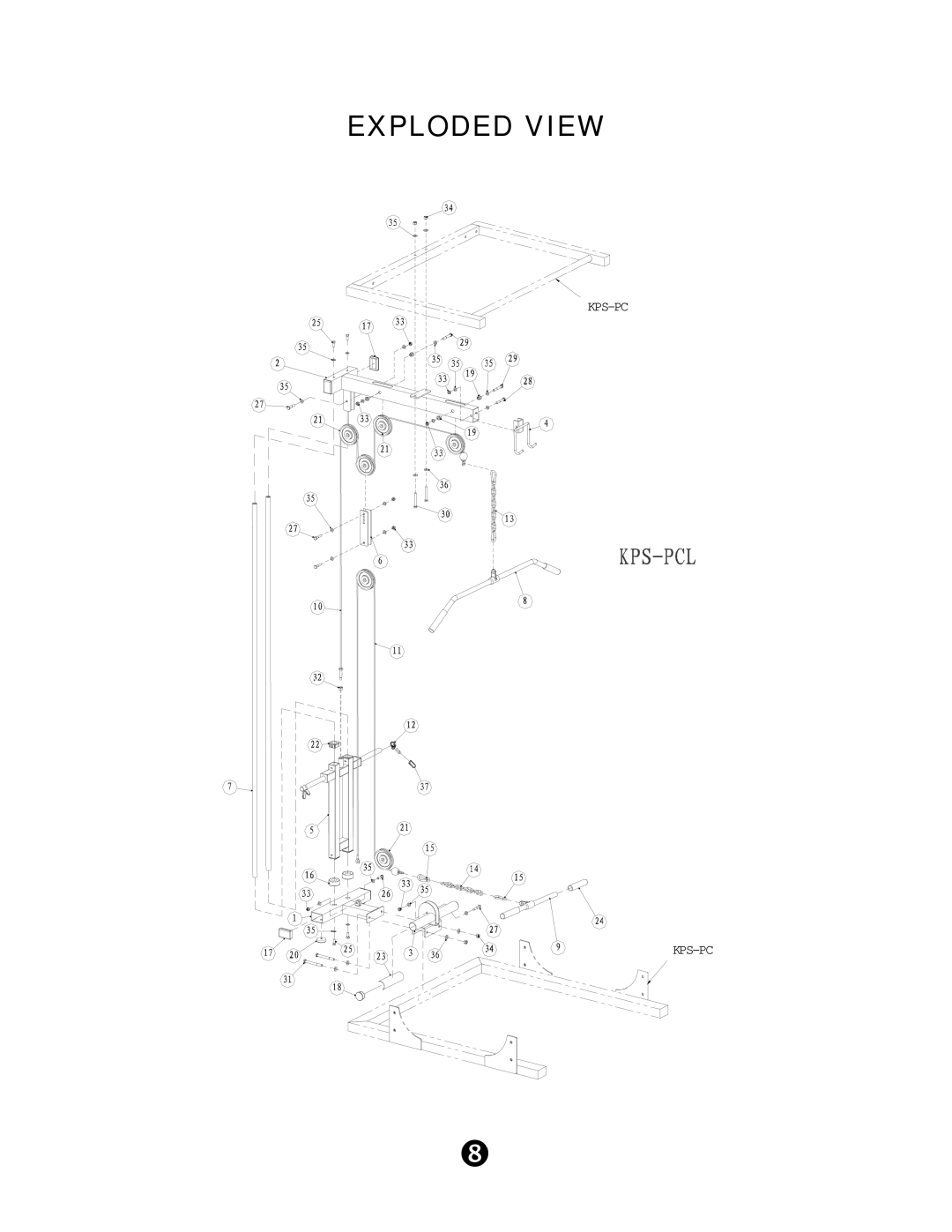 Keys Fitness KPS-PCL manual Exploded View 