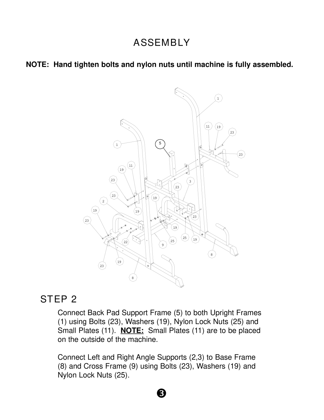 Keys Fitness KPS-PT manual Assembly Step 