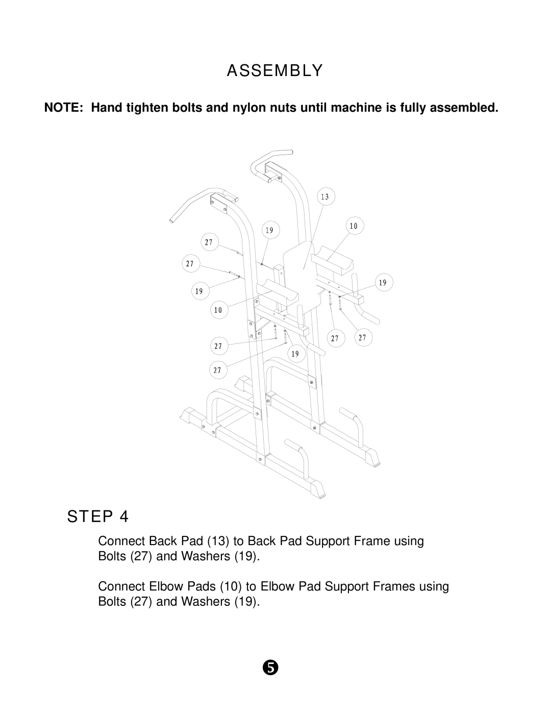 Keys Fitness KPS-PT manual Assembly Step 