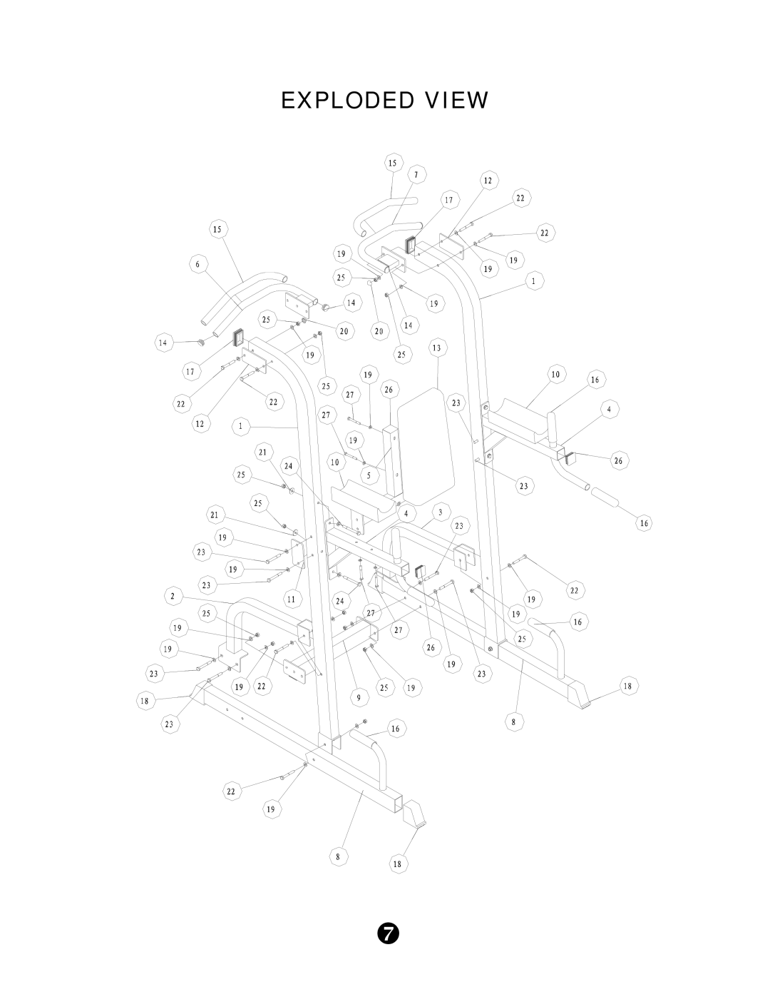 Keys Fitness KPS-PT manual Exploded View 