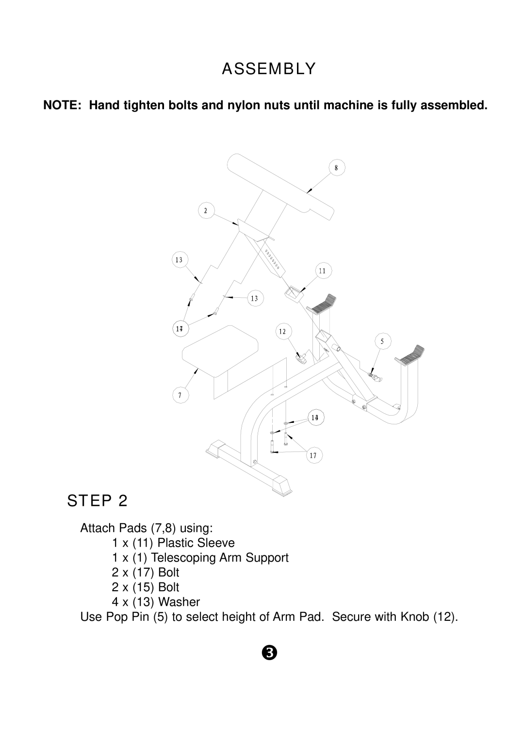 Keys Fitness KPS-SPC manual Assembly Step 