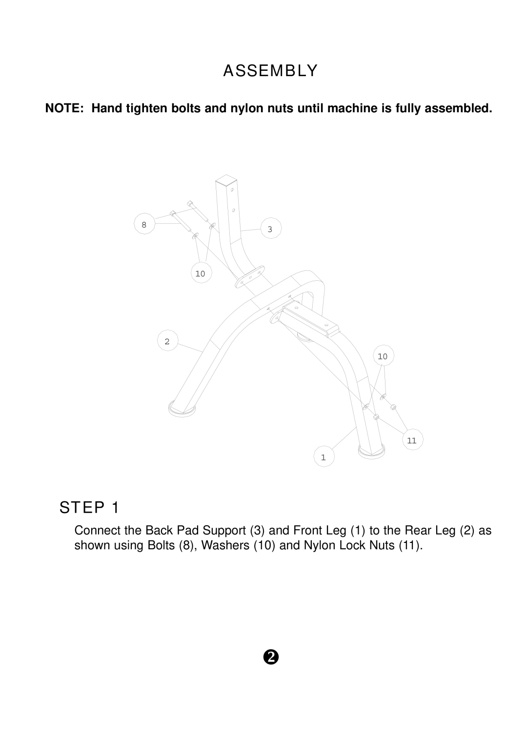 Keys Fitness KPS-US manual Assembly Step 