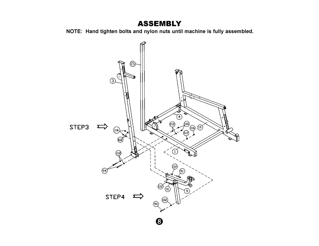 Keys Fitness ST-1000 manual Assembly 