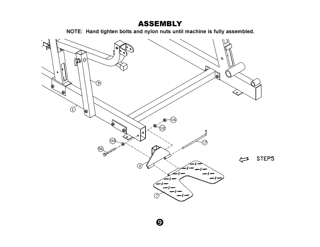 Keys Fitness ST-1000 manual Assembly 