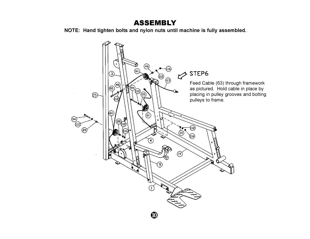 Keys Fitness ST-1000 manual Assembly 