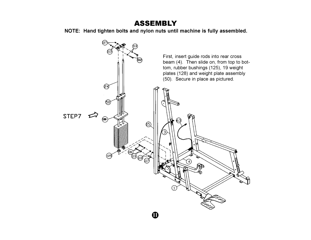 Keys Fitness ST-1000 manual Assembly 