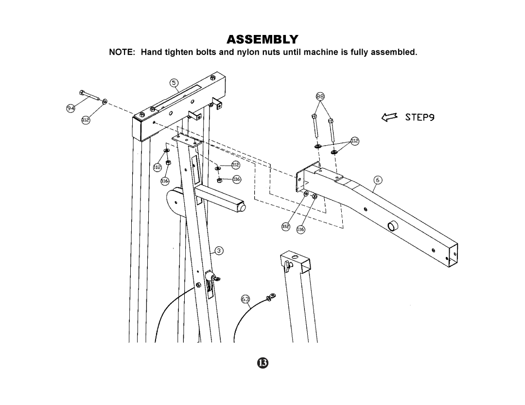 Keys Fitness ST-1000 manual Assembly 