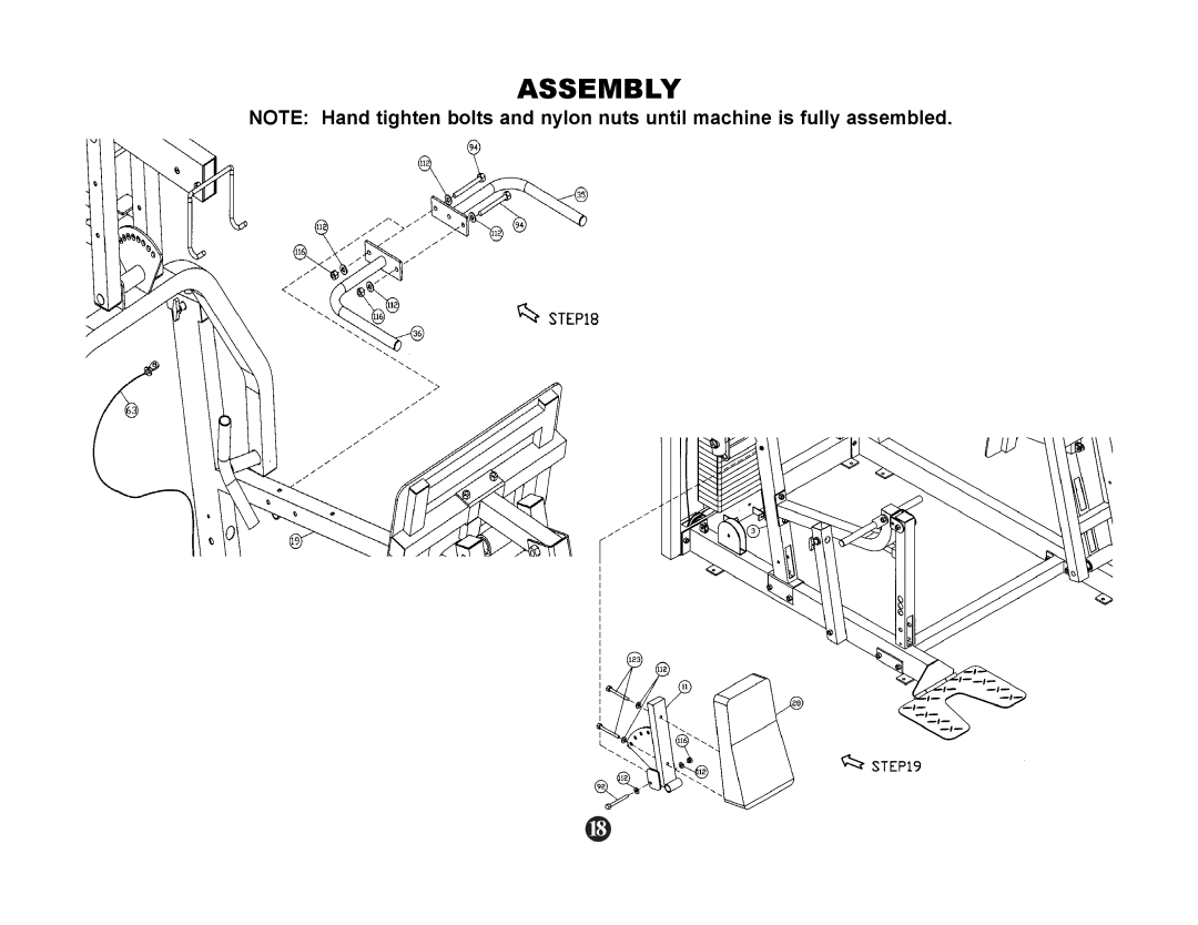 Keys Fitness ST-1000 manual Assembly 