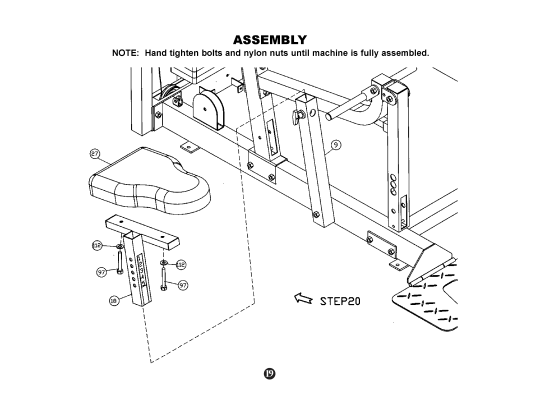 Keys Fitness ST-1000 manual Assembly 