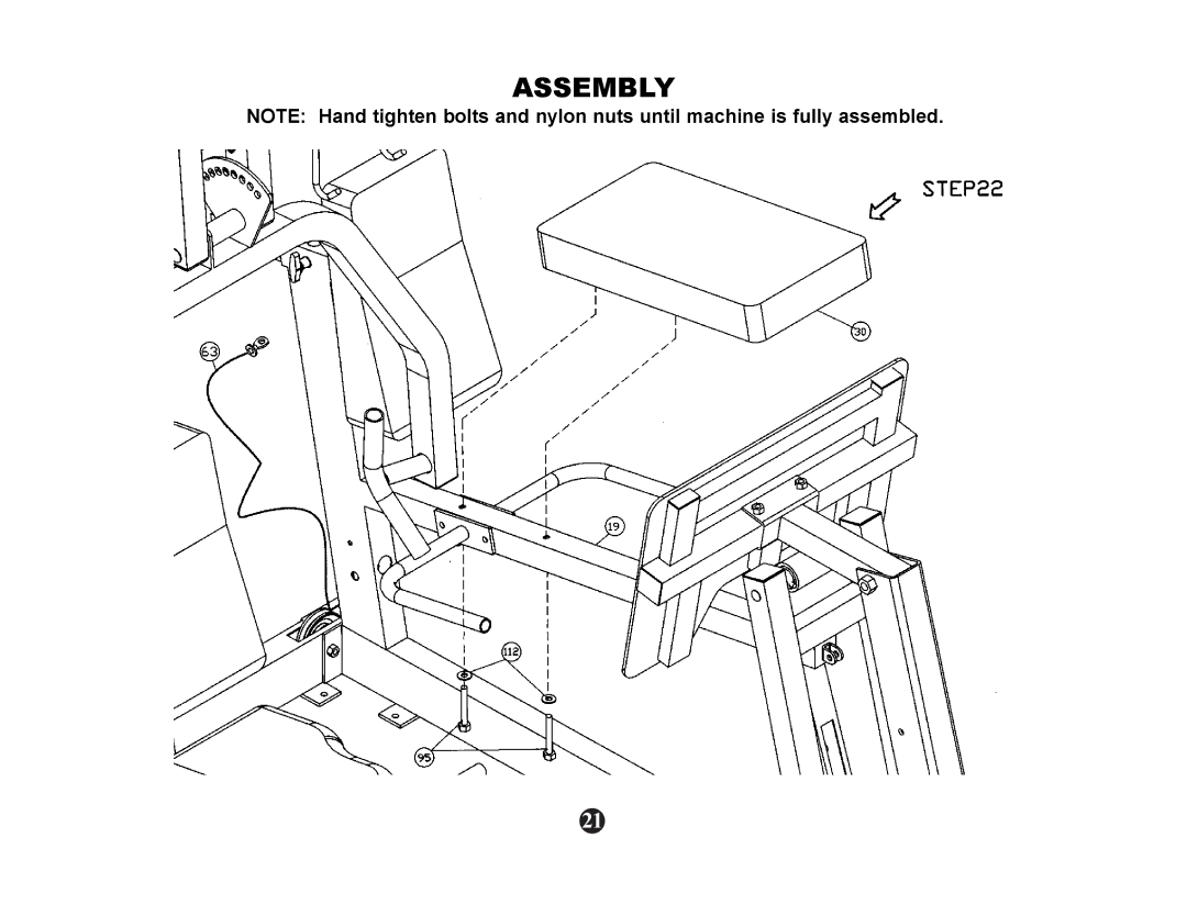 Keys Fitness ST-1000 manual Assembly 